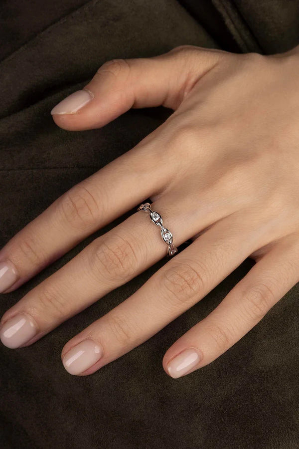 Bague Chaîne Pavé