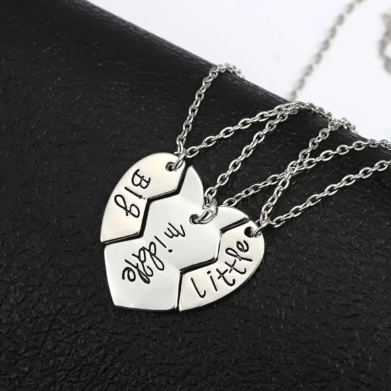 Collana con legame eterno con cuore d'amore - Set