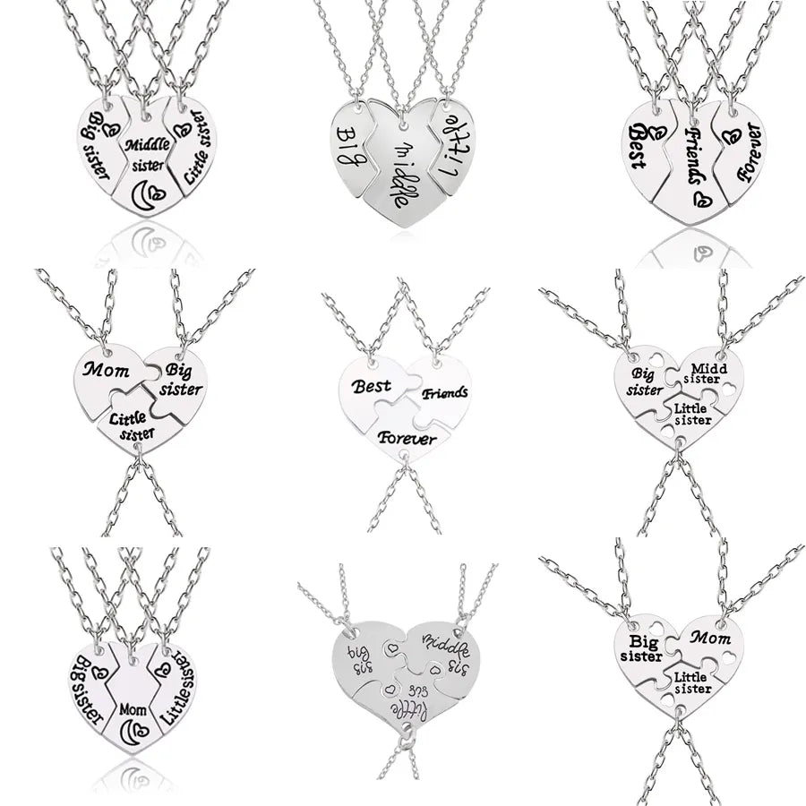 Collana con legame eterno con cuore d'amore - Set