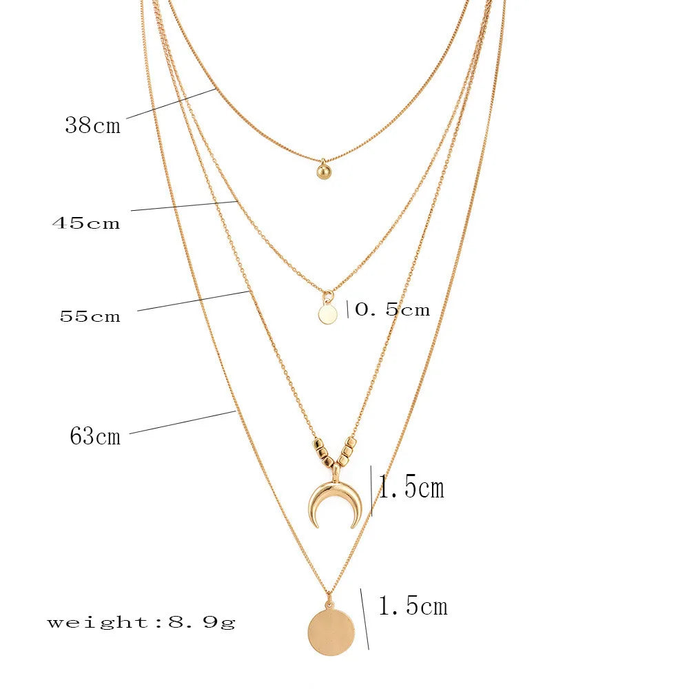Collana vintage multistrato alla moda