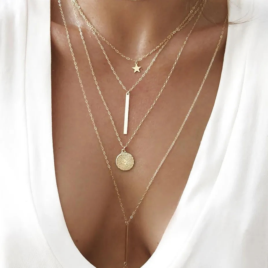 Collier Fashion Multicouche Vintage