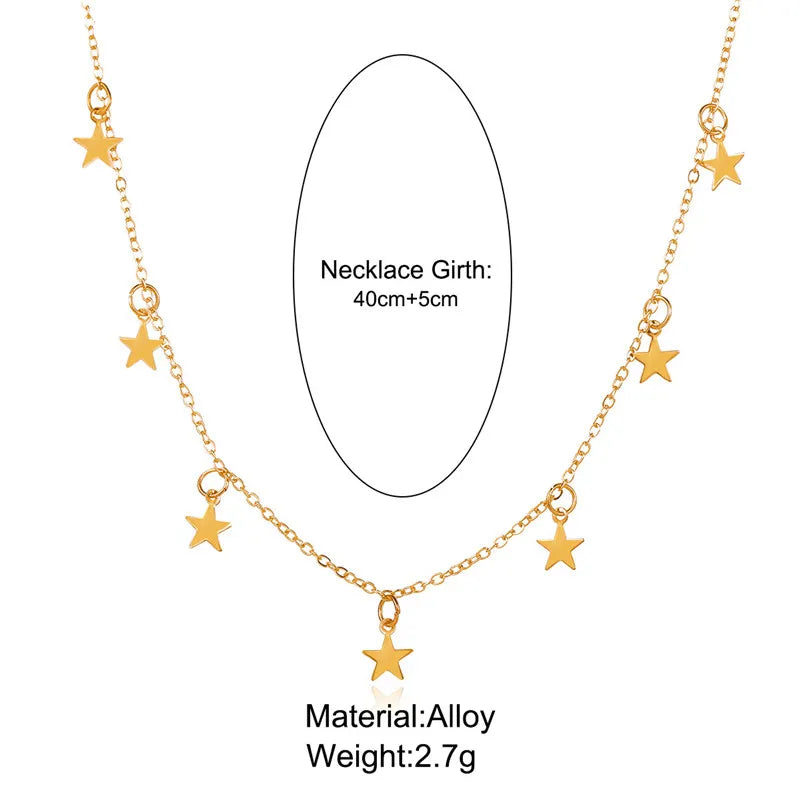 Collier Choker Étoile Tassel