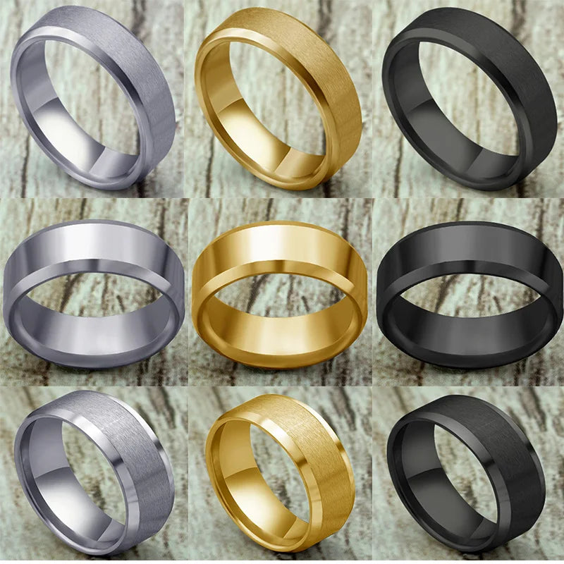 Bague de Mariage EternalBond en Titane Noir - Élégance Classique pour Homme