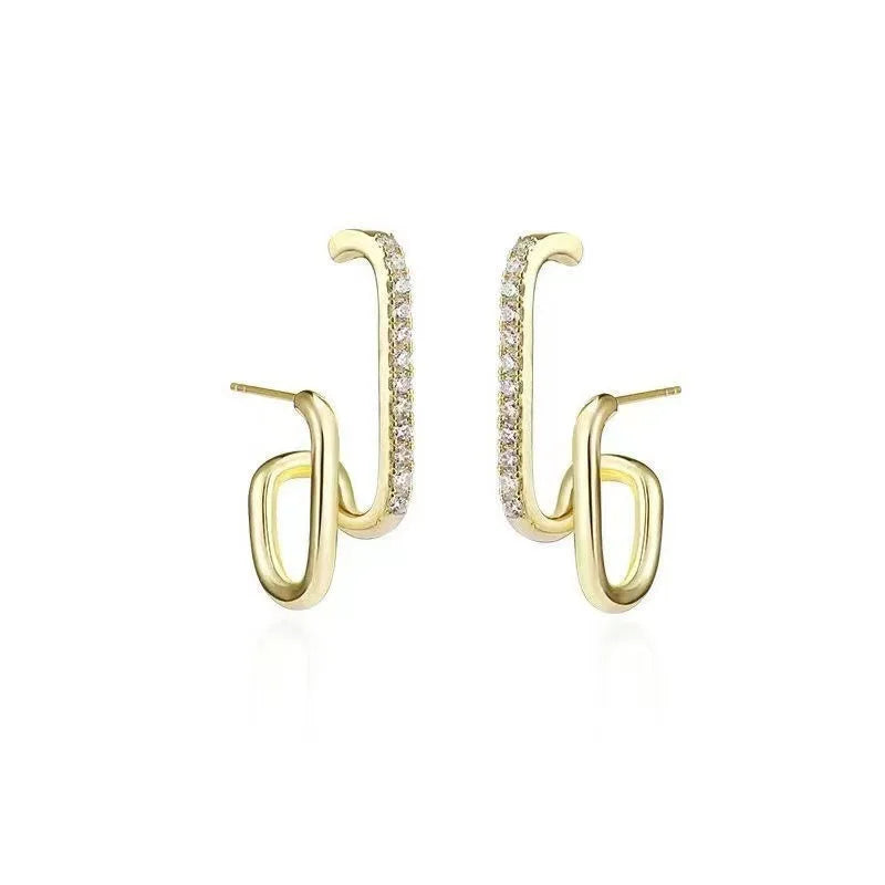Boucles d'oreilles étincelantes en cristal