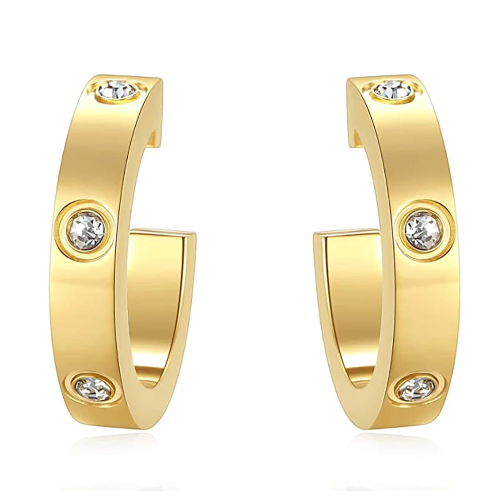 Boucles d'oreilles en acier inoxydable