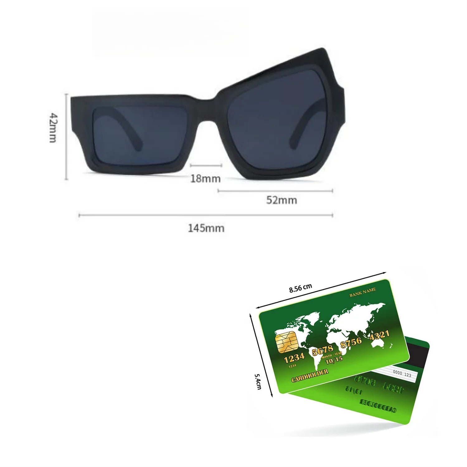 Lunettes de Soleil Carrées Asymétriques