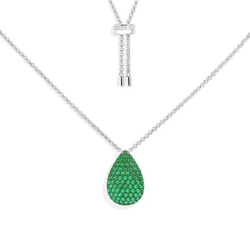 925 Silver December 2023 New Magenta Green Purple Diamond Earrings Necklace Bracelet Ring For Women Luxury Designer Jewelry