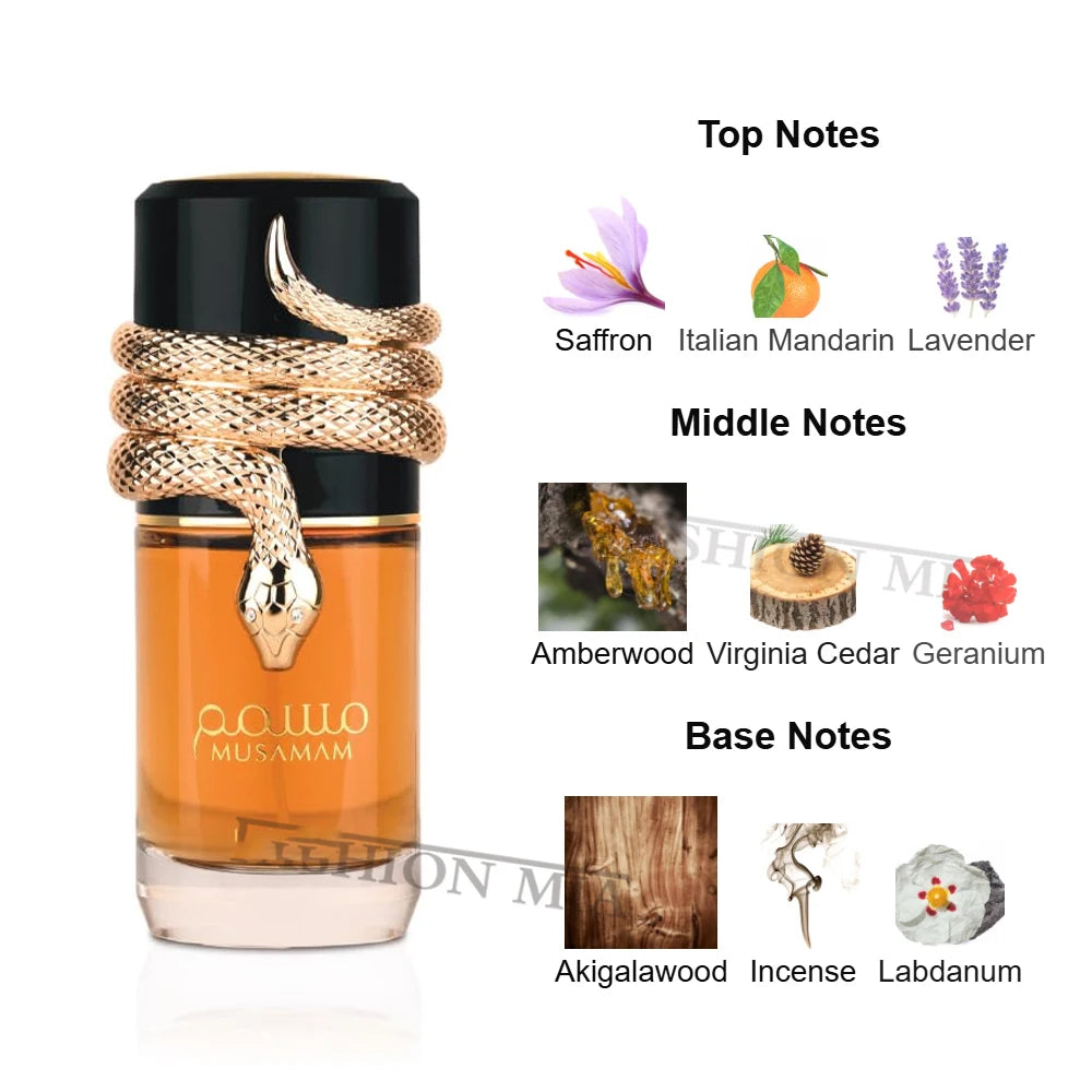 Snake Perfume 100ml - Fragrance Masculine Puissante et Envoûtante | Parfum Boisé et Floral | Longue Tenue | Attraction et Élégance Inégalées