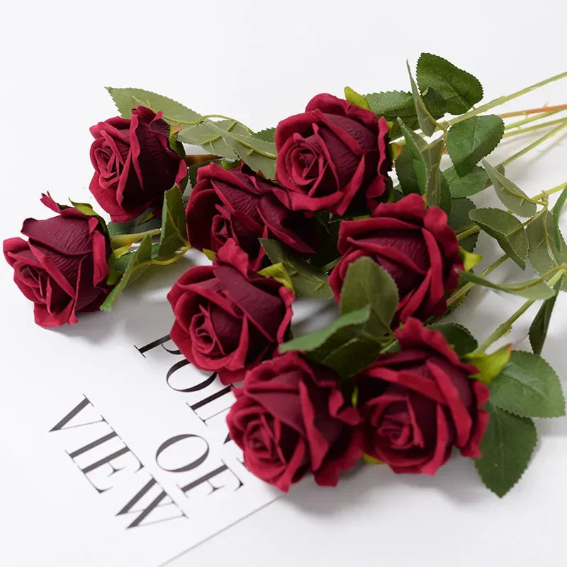 Ensemble 3/5 Roses Soie 10x51cm