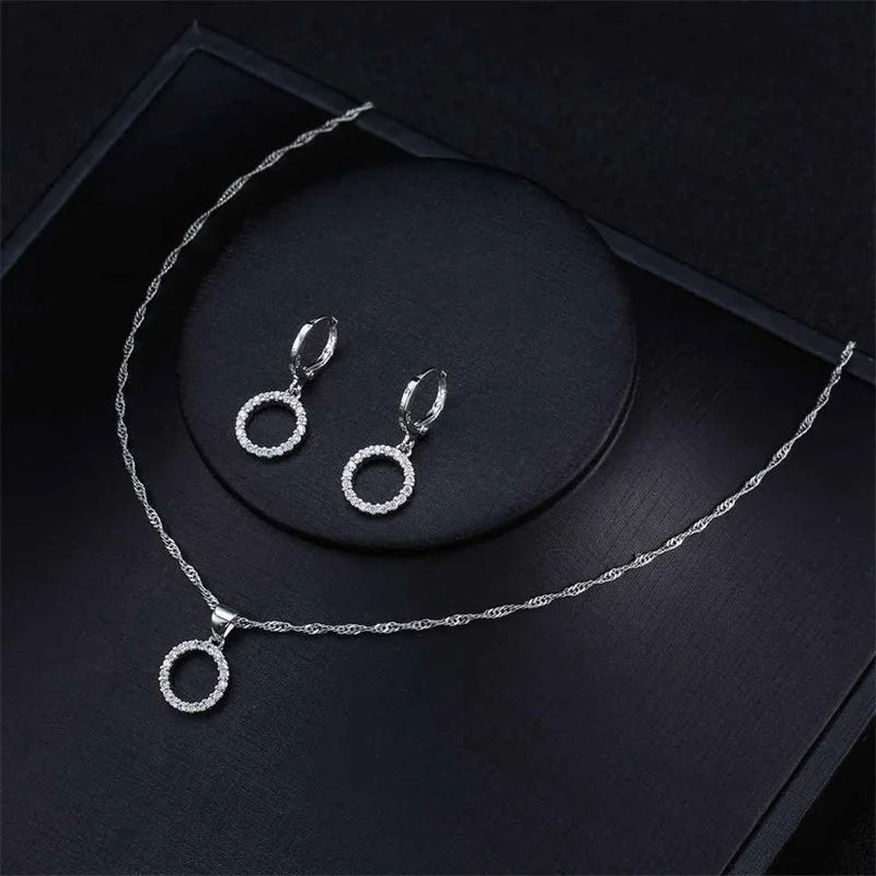 Ensemble de Bijoux Nuptiaux en Argent
