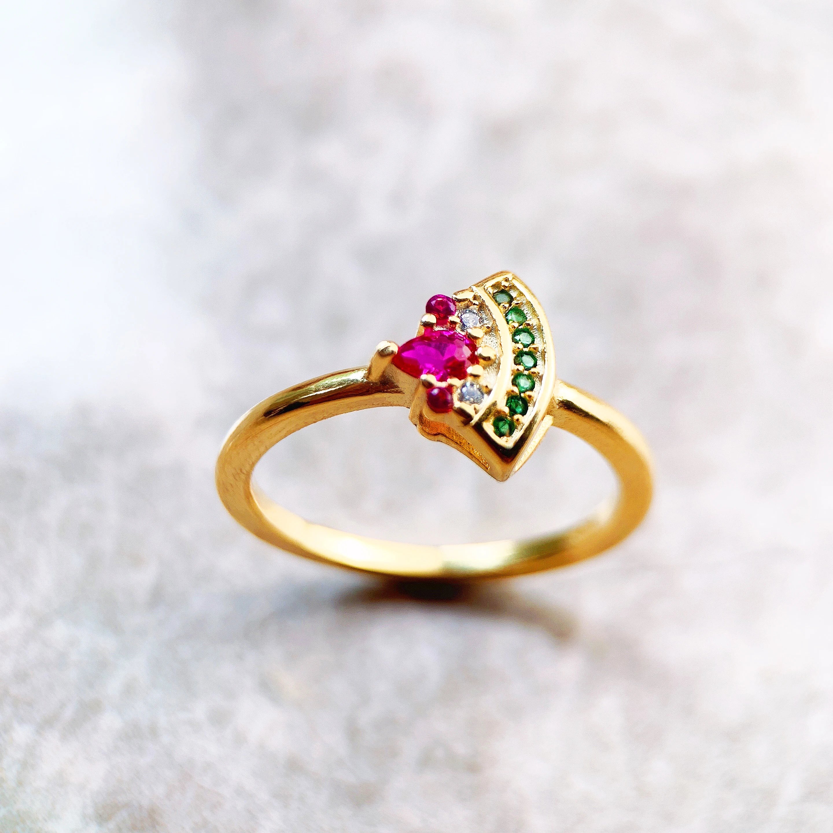 Bague Watermelon Golden 2022 Nouveau Style Europe Glam Bijoux Fin Pour Femmes Cadeau Doux Et Stylish En Argent Sterling 925