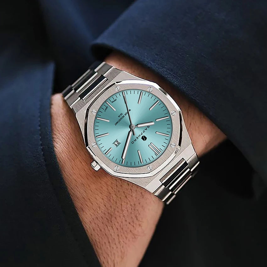 Montre Homme Acier Inoxydable – Quartz Japonais, Étanche & Élégante