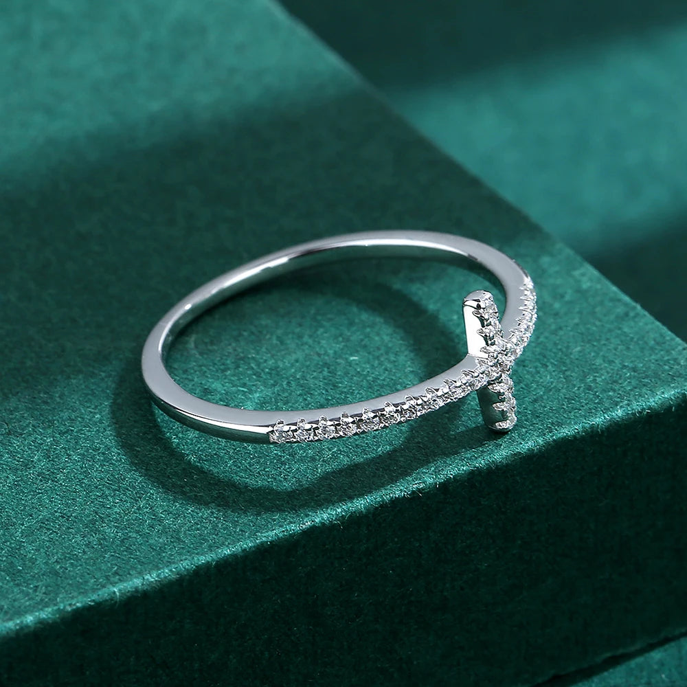 Bague Femme Croix Éternité en Argent