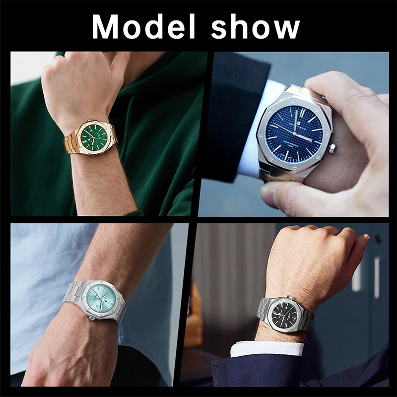 Montre Homme SAPPHERO – Coffret Cadeau, Acier, Quartz Japonais & Étanche