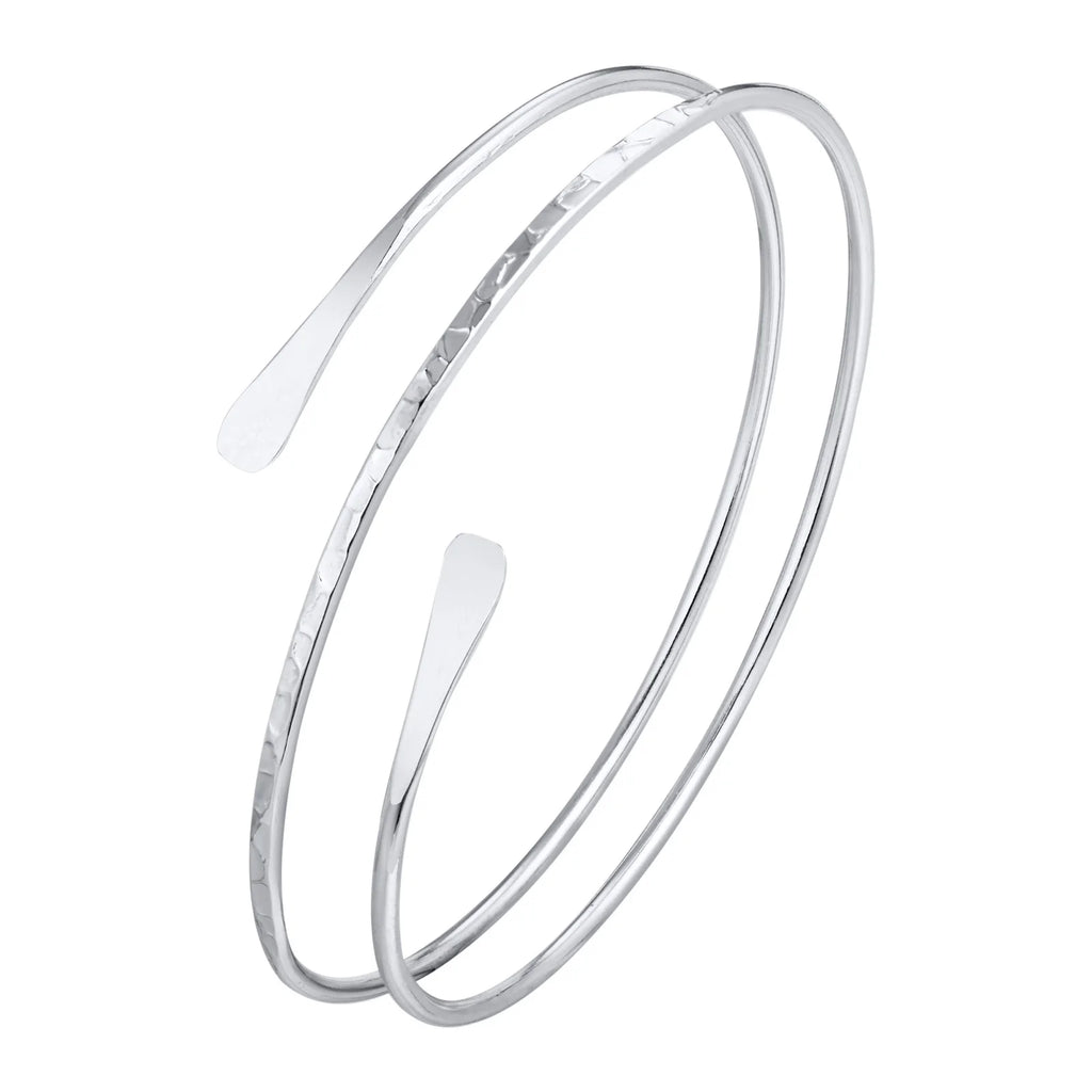 Bracelet Manchette Haut de Bras Minimaliste – Plaqué Or & Argent pour Femme