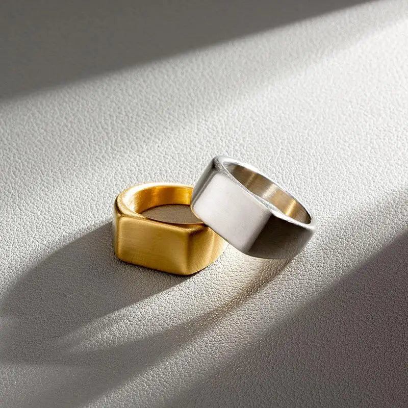 Bague en Acier Inoxydable Jiayiqi pour Hommes