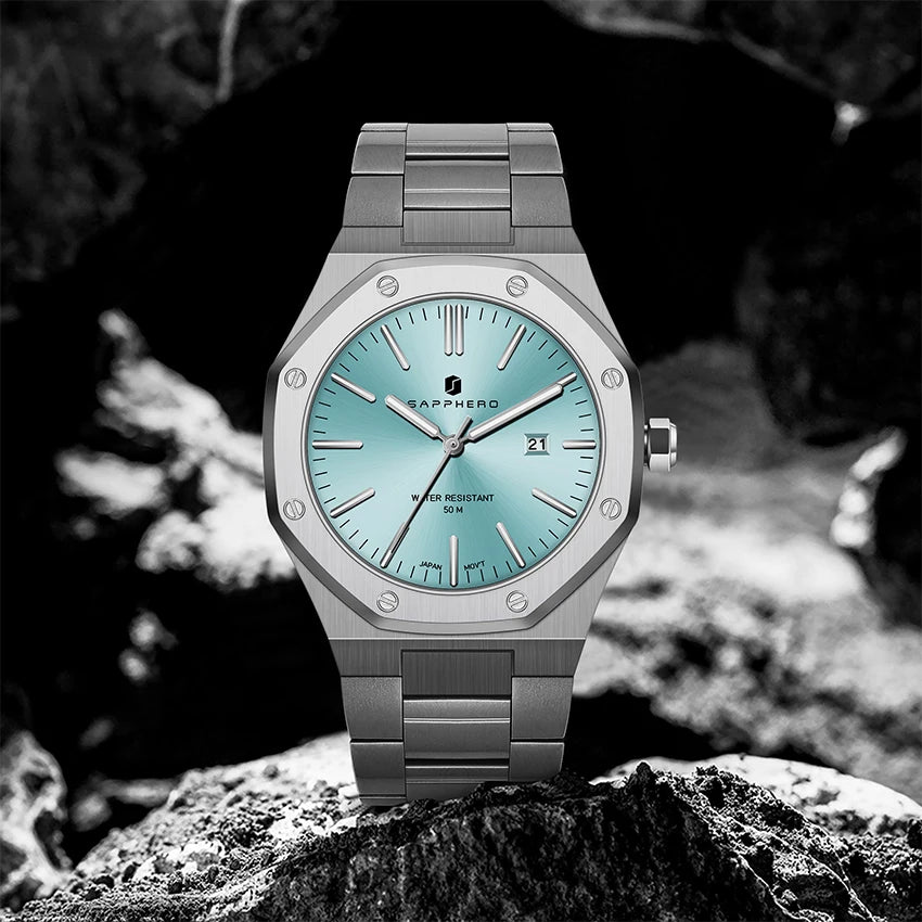 Montre Homme Acier Inoxydable – Quartz Japonais, Étanche & Élégante