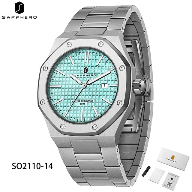 Montre Homme SAPPHERO – Coffret Cadeau, Acier, Quartz Japonais & Étanche