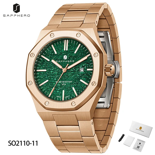 Montre Homme Acier Inoxydable – Quartz Japonais, Étanche & Élégante